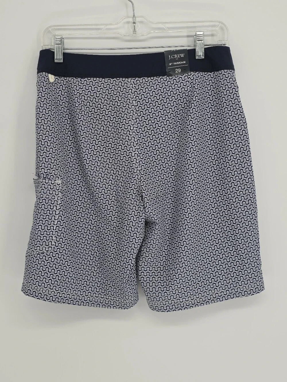Mens J Crew Flex Swimwear Swim Trunks Size 29 Blue White NWT